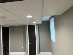 Drop Ceiling Installation with Recessed Lights in Sioux Falls