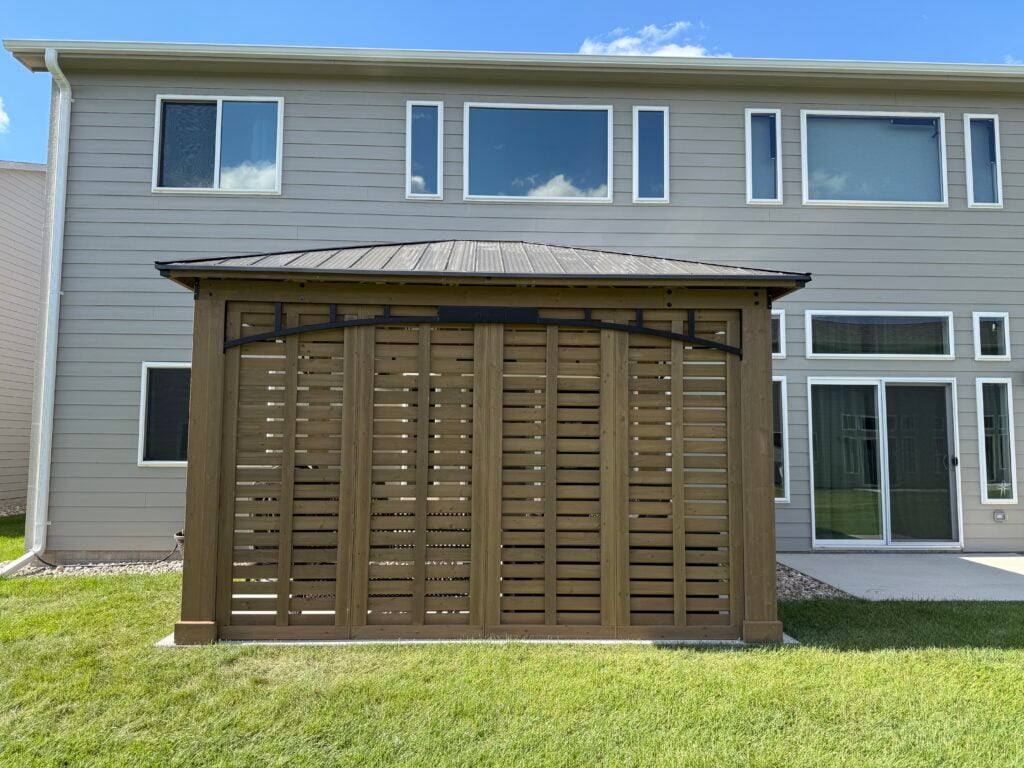 Gazebo Installation with Privacy Panels in Sioux Falls — gazebo installation