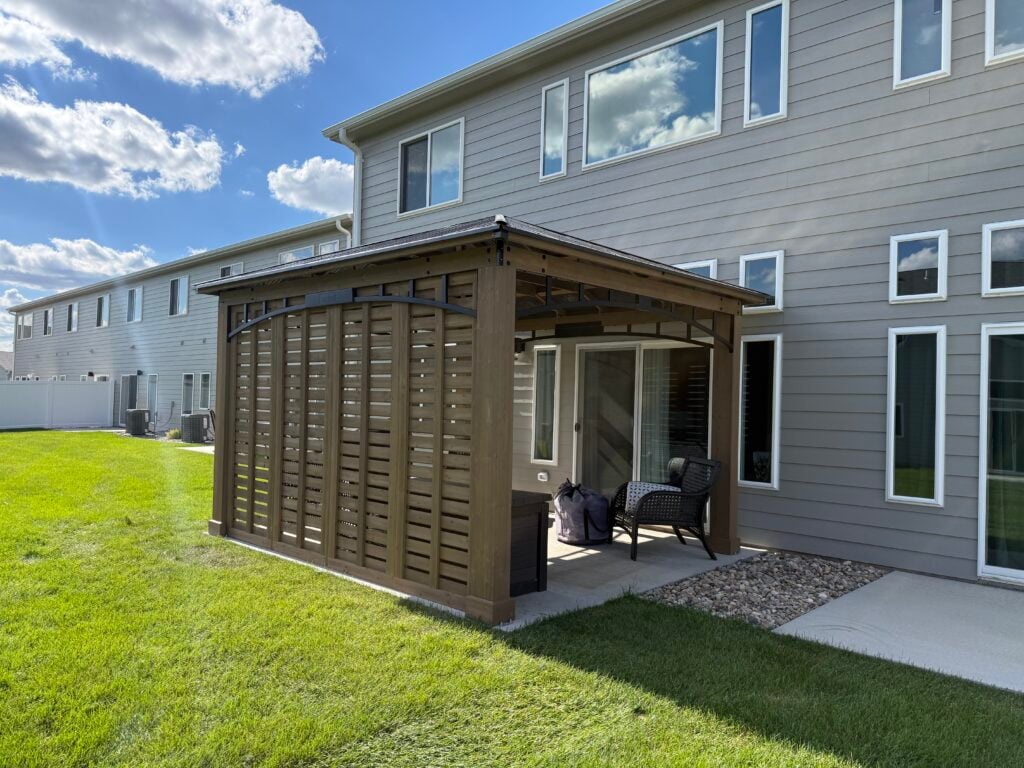 Gazebo Installation with Privacy Panels in Sioux Falls — gazebo installation with privacy panels